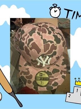 MLB New York Yankees Pink Camo 59FIFTY Fitted Hat World Series